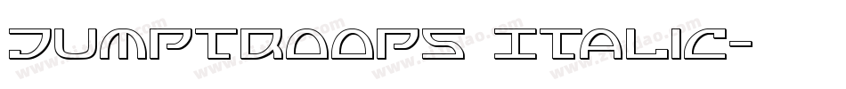 Jumptroops Italic字体转换